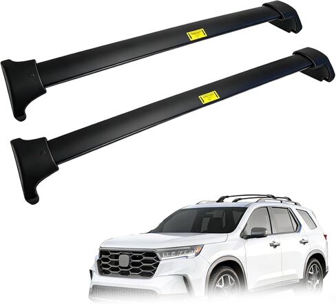 قضبان متقاطعة لرف السقف بوزن 200 رطل متوافقة مع Honda Pilot 2023-2026 Sport TrailSport Touring Elite مع قضبان مرتفعة (ليس لـ LX وEX-L)، حامل رفوف على السطح من الألومنيوم شديد التحمل in Kuwait