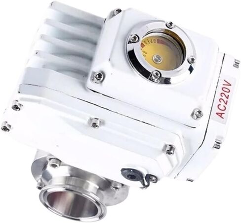 المشبك Φ51mm OD64mm 304 الفولاذ المقاوم للصدأ الكهربائية الصحية ربط فراشة صمام D981X المشبك تصميم محكم الغبار، 220 فولت / 24 فولت (24 فولت) in Kuwait