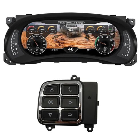 12.3" Digital Instrument Cluster Tacho for Jeep Wrangler JK 2011-2017 Upgrade LCD Multifunctional Virtual Cockpit Dashboard Odometer Speedometer Gauge Plug and Play in Saudi Arabia