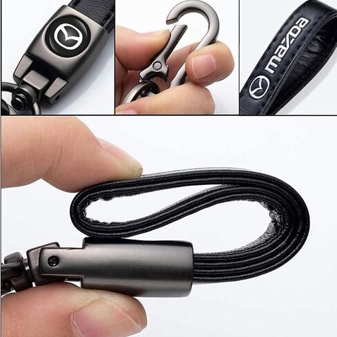 5pcs Car Key Chain whth tire Valve Stem Caps for Mazda M2 M3 M5 M6 MX5 RX7 RX8 A8 CX9 MX6 R3 CX-5 CX-7 CX-8, Car Key Fob Car Dust Caps Combo Set, Key Chain Keyring Accessories-MZD-Black in Saudi Arabia