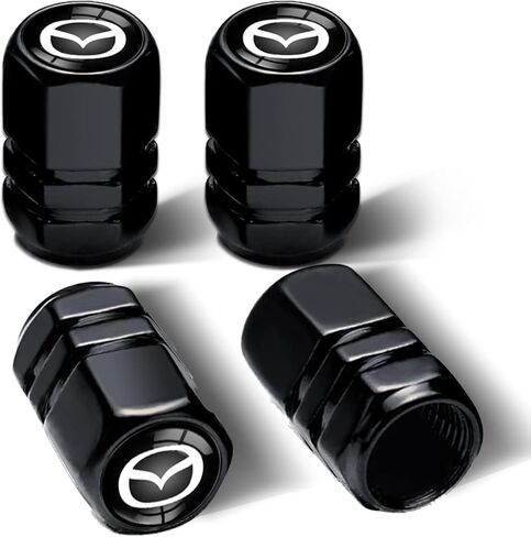5pcs Car Key Chain whth tire Valve Stem Caps for Mazda M2 M3 M5 M6 MX5 RX7 RX8 A8 CX9 MX6 R3 CX-5 CX-7 CX-8, Car Key Fob Car Dust Caps Combo Set, Key Chain Keyring Accessories-MZD-Black in Saudi Arabia