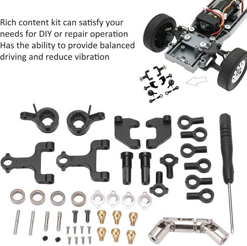 Metal RC Swing Arm Steering Kit Drive Shaft for WPL D12 D42 D Series Remote Control Car in Kuwait
