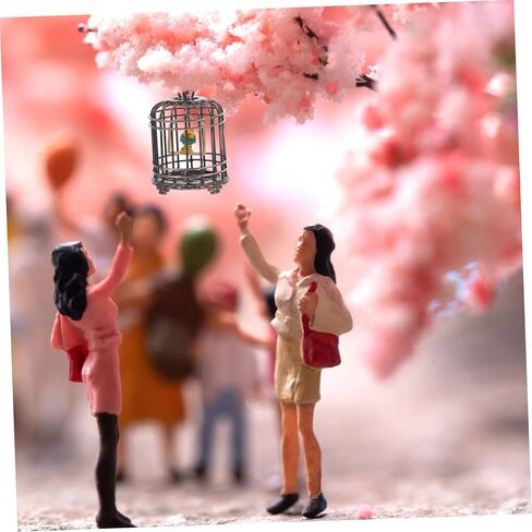 Toyvian Mini Birdcage Ornament for Scale Dollhouse Decorative Tiny House Bird Cage Lightweight Easy to Install for Miniature Games and Room Decor in Saudi Arabia