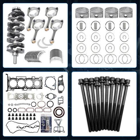 G4KJ 2.4L Engine Rebuild Kit for Kia Optima Sportage Sorento 2011-2020, for Hyundai Sonata Tucson Santa Fe 2011-2019, Includes Crankshaft Pistons Rods Bearings Gaskets in Kuwait