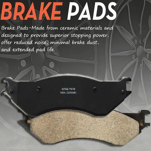 SUNROAD 13.88 inch Rear Drilled & Slotted Brake Rotors and Ceramic Brake Pads Replacement for Dodge Ram 2500 3500 2003 2004 2005 2006 2007 2008 in Kuwait