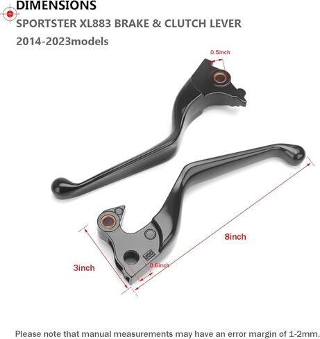 Motorcycle Hand Brake Clutch Lever Kits for Harley Sportster Iron 883 1200 2014-2023 Brake and Clutch Set Lever Replacement Parts (Black) in Kuwait