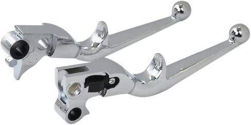Set of 2 Brake Clutch Lever Fit for Harley-Davidson Electra Glide Ultra Classic Firefighter SE EFI FLHTCUI 2002-2003, 2005-2007 (Silver) in Saudi Arabia