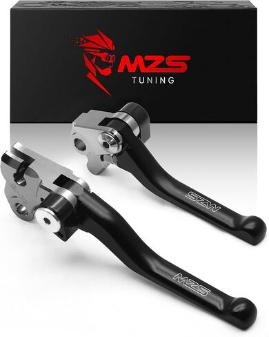 MZS Dirt Bike Pivot Brake Clutch Levers Compatible with CRF125F CRF125FB CRF 125F 2014-2026, Adjustable Foldable Motorcycle Lever Handle CNC Black in Kuwait