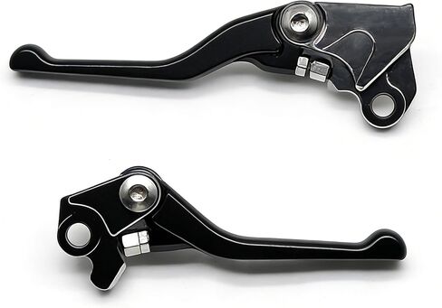MZS Dirt Bike Pivot Brake Clutch Levers Compatible with CRF125F CRF125FB CRF 125F 2014-2026, Adjustable Foldable Motorcycle Lever Handle CNC Black in Kuwait