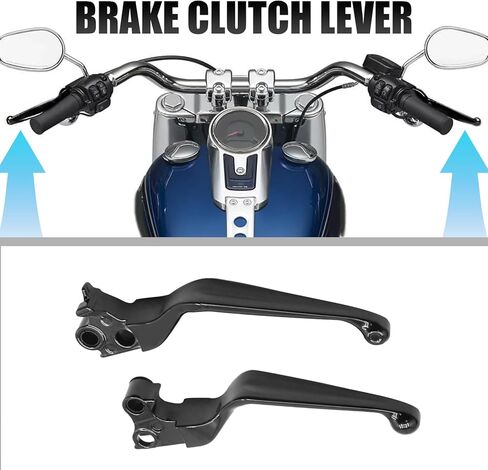 ‎2 Pcs 43040 Black Brake Lever Hand Lever and Clutch Lever, Replacement for Harley Davidson Sportster 883 1200 1996-2003, Replacement for Softail 1996-2014 Fat Boy 1996-2010 in Kuwait