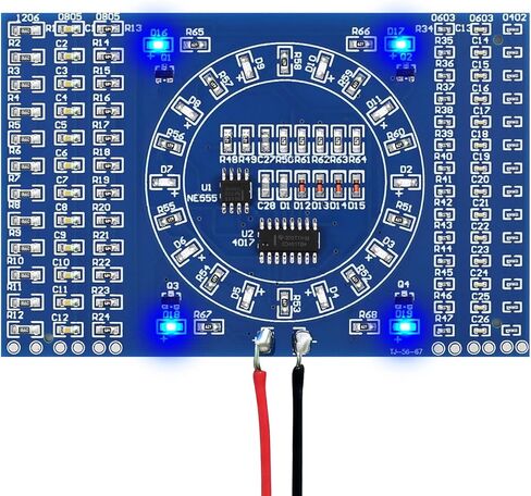 SMD Soldering Practice Kit – Build a LED Light Rotating Display | DIY Electronics Training Kit for STEM Education, Beginner Soldering School Project with PCB Board in Saudi Arabia