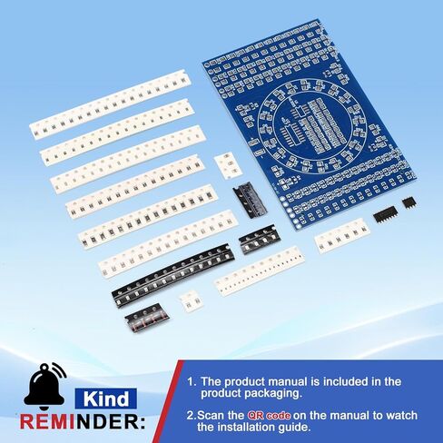 SMD Soldering Practice Kit – Build a LED Light Rotating Display | DIY Electronics Training Kit for STEM Education, Beginner Soldering School Project with PCB Board in Saudi Arabia