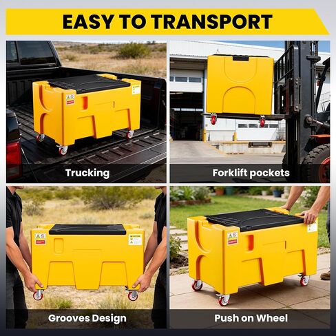 Portable Tank, 40 Gallon Capacity & 15 GPM Flow Rate, Portable Combo Tank with 12V Electric Transfer Pump, Safety lock, Wheels, Transportation for Truck Bed in Saudi Arabia