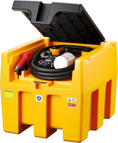 Portable Tank, 40 Gallon Capacity & 15 GPM Flow Rate, Portable Combo Tank with 12V Electric Transfer Pump, Safety lock, Wheels, Transportation for Truck Bed in Saudi Arabia