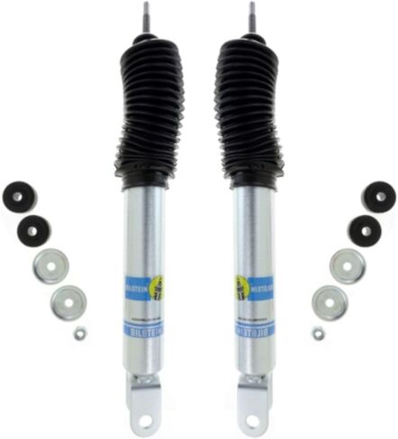 مجموعة TrendsAuto Bilstein من الصدمات الأمامية والخلفية 5100 تناسب 1999-2006 Silverado/Sierra 1500 4WD مع مفتاح الالتواء الأمامي 2-2.5 بوصة ورفع خلفي 2 بوصة ونظام تعليق إلكتروني | يشتمل على ملصق TrendsAuto in Kuwait