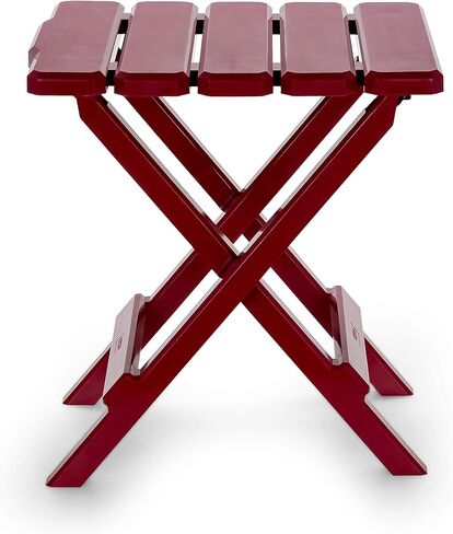 Camco 51684 Red Regular Adirondack Portable Outdoor Folding Side Table, Perfect for The Beach, Camping, Picnics, Cookouts and More, Weatherproof and Rust Resistant in Saudi Arabia