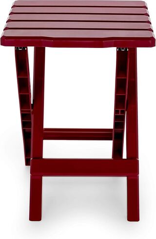 Camco 51684 Red Regular Adirondack Portable Outdoor Folding Side Table, Perfect for The Beach, Camping, Picnics, Cookouts and More, Weatherproof and Rust Resistant in Saudi Arabia