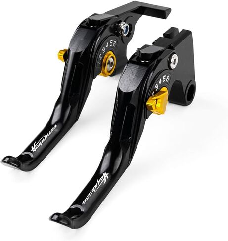 CNC Shorty Brake & Clutch Levers Compatible with Suzuki Hayabusa GSX1300R 2008-2020 2022-2025 2026, Adjustable 2-Finger Levers for Sportbike Control Precision (Bkack, 2022-2026 (GEN 3)) in Saudi Arabia