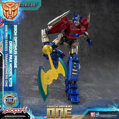 YOLOPARK Transformers One Optimus Prime, 7.87-Inch Two Styles in One AMK PRO Transformers Toys with Magnetic Light-Up Effects | Switch Between Orion Pax and Optimus Prime for Ages 15+ in Saudi Arabia
