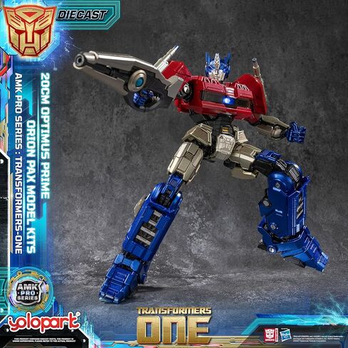 YOLOPARK Transformers One Optimus Prime, 7.87-Inch Two Styles in One AMK PRO Transformers Toys with Magnetic Light-Up Effects | Switch Between Orion Pax and Optimus Prime for Ages 15+ in Saudi Arabia