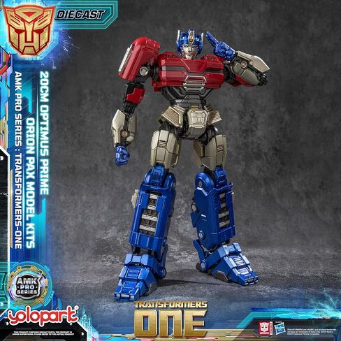 YOLOPARK Transformers One Optimus Prime, 7.87-Inch Two Styles in One AMK PRO Transformers Toys with Magnetic Light-Up Effects | Switch Between Orion Pax and Optimus Prime for Ages 15+ in Saudi Arabia