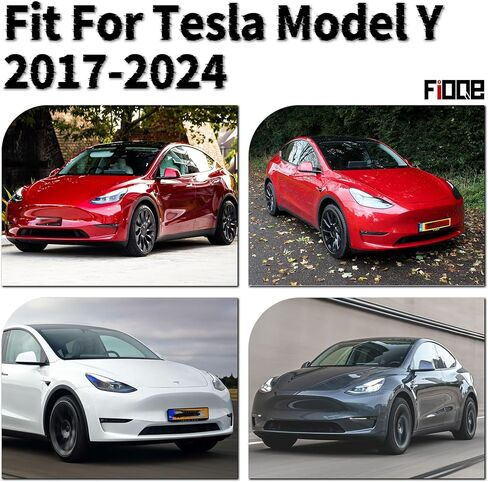 أغطية مقاعد السيارة من جلد نابا تناسب طراز Tesla Y 2017 2018 2019 2020 2021 2022 2023 2024، ناعمة ومريحة، سهلة التنظيف. فتحة حزام الأمان محفوظة - أبيض in Kuwait