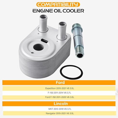 Engine Oil Cooler 918-615 Compatible with Ford F-150 2011-2020, Expedition 2015-2021 & Lincoln MKT 2012-2019, Navigator 2015-2021, 3.5L 3.7L # BL3Z6A642A; BL3Z6A642C; BL3Z6A642D; BL3Z6A642H OCK24 in Saudi Arabia