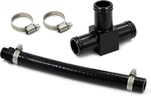 Cylinder 4 Coolant Mod Cooling Hose Kit for WRX STI Forester XT Legacy GT, EJ20 EJ25 Engine, Black Aluminum T-Fitting with Rubber Hose and Clamps, 2002-2020 in Saudi Arabia