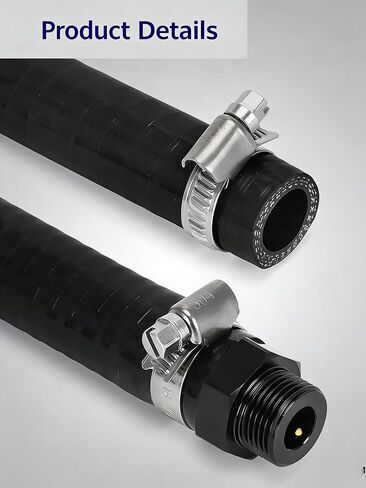 Cylinder 4 Coolant Mod Cooling Hose Kit for WRX STI Forester XT Legacy GT, EJ20 EJ25 Engine, Black Aluminum T-Fitting with Rubber Hose and Clamps, 2002-2020 in Saudi Arabia