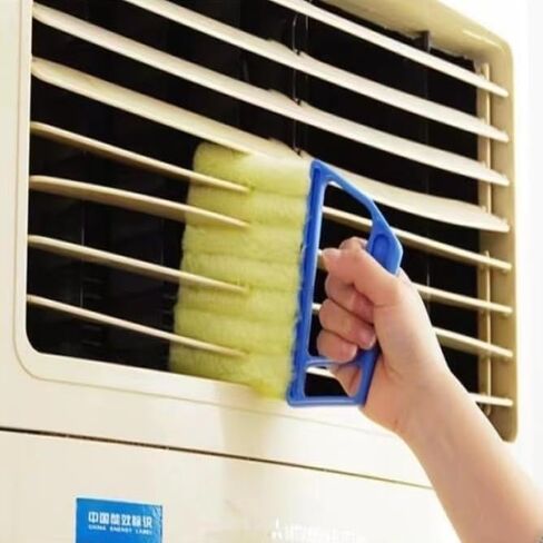 Compact Blinds Cleaning Tool - 7-Finger Washable Brush with Handle/Hook (6.3") in Kuwait