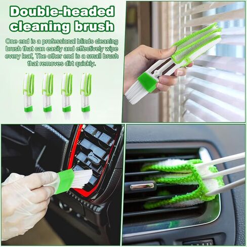 5Pcs Blind Cleaner Duster Tool Window Blind Cleaner,7 Fingers Dusting Cleaners and Air Vent Cleaners for Blinds,Air Conditioner Vents,Fans Vents,Detachable and Washable(Yellow+Green+Blue) in Saudi Arabia