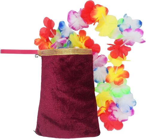Double Magic Bag, Appearing Vanishing Magic Tricks with Hawaii Leis, Stage Close-up Gimmick Magic Props & Accessories for Magicians in Saudi Arabia