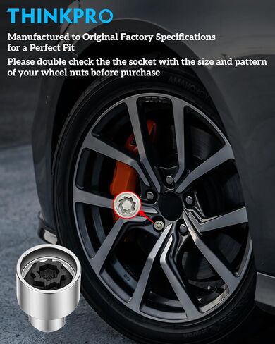 524 Wheel Lock Key - Locking Lug Nut Removal Tool Compatible with Vw Vag Volkswagen, Anti Theft Wheel Socket for Quick Removal of Locking Lug Nuts (Socket 524) in Saudi Arabia