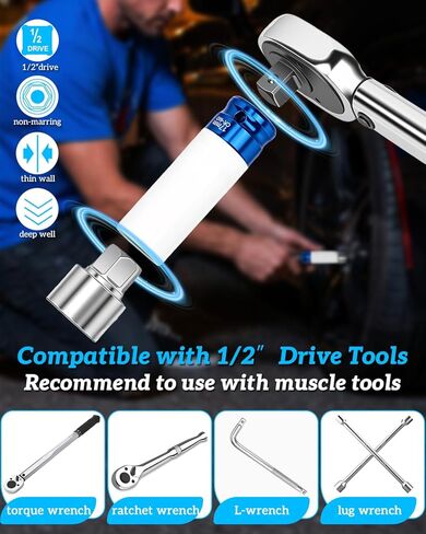 524 Wheel Lock Key - Locking Lug Nut Removal Tool Compatible with Vw Vag Volkswagen, Anti Theft Wheel Socket for Quick Removal of Locking Lug Nuts (Socket 524) in Saudi Arabia