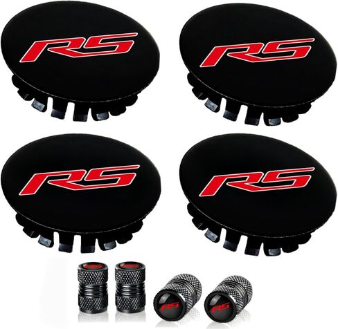 4Pcs for RS 66mm Hub Cap Wheel Cover Valve Cap Compatible with Equinox Malibu Camaro Traverse Blazer Cruze Trailblazer Trax in Saudi Arabia