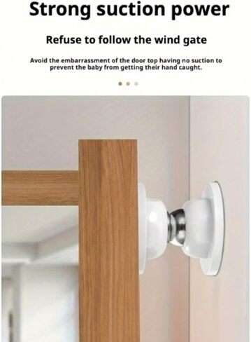 1apck Magnetic Door Stop, No Drill Adhesive Door Holder, 1.97" Height Heavy Duty Door Stopper for Floor or Wall, Modern Catch to Keep Door Open for Home Office White in Kuwait