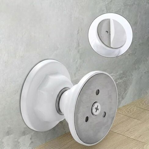 1apck Magnetic Door Stop, No Drill Adhesive Door Holder, 1.97" Height Heavy Duty Door Stopper for Floor or Wall, Modern Catch to Keep Door Open for Home Office White in Kuwait