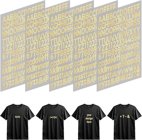 Iron on Letters for Clothing, Iron on Numbers and Iron on Letters for Fabric, with 1-Inch A-Z and 0-9 Alphabet Stickers for T-Shirts (10 Sheets, White) in Saudi Arabia