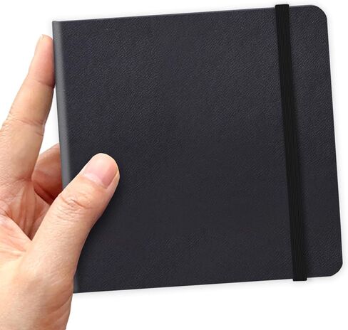 qianshan 5" x 5" Hardcover Sketchbook,Small Mixed Media Sketch Pad,58 Sheets 150GSM Acid-Free Artist Drawing Paper,Travel Journal Blank Notebook for Adults Painting,Illustration,Art Supplies.Black in Saudi Arabia