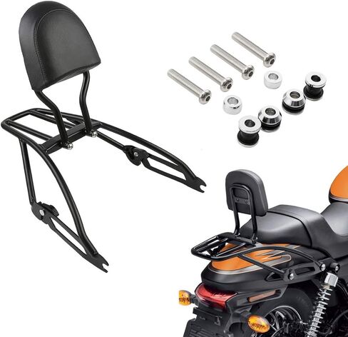 Sissy Bar Backrest Two Up Luggage Rack w/Docking Hardware Fit for 2015-2020 Harley Davidson Street 500 XG500/750 XG750 in Kuwait