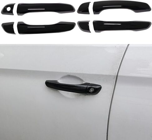 AOKIO متوافق مع غطاء لوحة مفاتيح نافذة باب Hyundai Elantra 2017 2018 2019 (باب خلفي فضي اللون بدون أزرار تسخين المقعد) in Kuwait