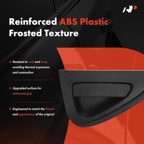 A-Premium Rear Right Passenger Side Exterior Door Handle Compatible with Chevrolet Spark 2016-2021 1.4L, Textured Black, Replace# 95103665 in Kuwait