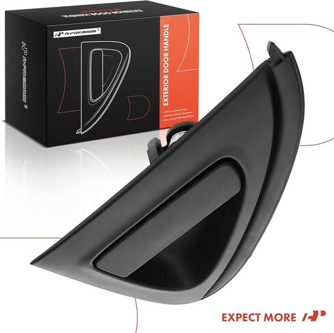 A-Premium Rear Right Passenger Side Exterior Door Handle Compatible with Chevrolet Spark 2016-2021 1.4L, Textured Black, Replace# 95103665 in Kuwait