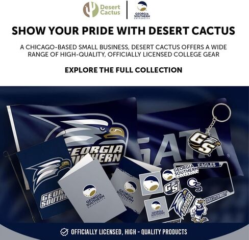 Desert Cactus Georgia Southern University Cupcake Topper and Cake Toppers Set - GSU Eagles 25 Pcs Food Party Supplies, Decorations, Graduation and Game Day in Kuwait