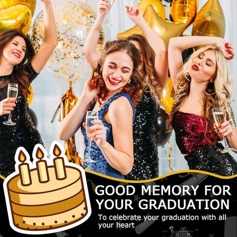 7 Pieces Graduation Cap Cake Topper Decorations Kit with Paper Diploma Congrats Cupcake Toppers Firework Food Topper for Graduation Party Cake Decoration Supply in Kuwait