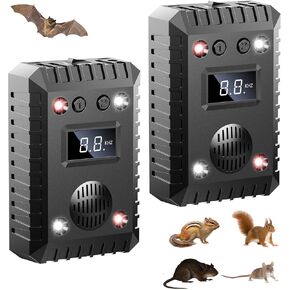 Plug-in Ultrasonic Rodent Repellent for Car with Battery Powered Under Hood, Keep Mice Out of Cars Engines, Indoor, Outdoor, Garage - 1 Pack Black in Saudi Arabia