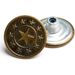 20mm No Sewing Jeans Buttons Replacement Kit with Metal Base,12 Sets Nailess Removable Metal Buttons Replacement Repair Combo Thread Rivets and Screwdrivers(N1) in Saudi Arabia
