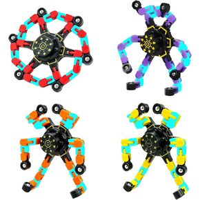 4Pcs Transformable Fidget Spinners, Noctilucent Fidget Spinners for Adults, High-Speed Bearing, Switchable Design, Desktop Phone Holder, Travel Toys, Christmas, Party Favors, Stocking Stuffers in Saudi Arabia