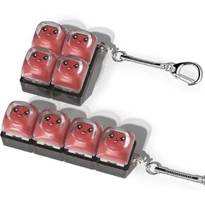 2 Pcs Keyboard Fidget Toy. Stress Relief Clicker Fidget Keyboard, Boost Focus and Calm Anxiety for Library Office HOM（Transparent Base+Pink Cap） in Saudi Arabia