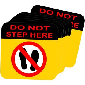 Do Not Step Here Stickers, 5 Inch Self Adhesive Vinyl Safety Warning Labels for Pool,Office, School, Hotel, Warehouse (10 Pcs) in Saudi Arabia